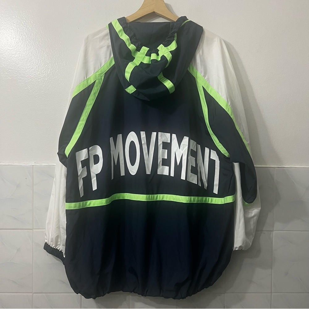 Free People Movement Windbreaker Jacket Hoodie Navy S Oversized Gorpcore Utility